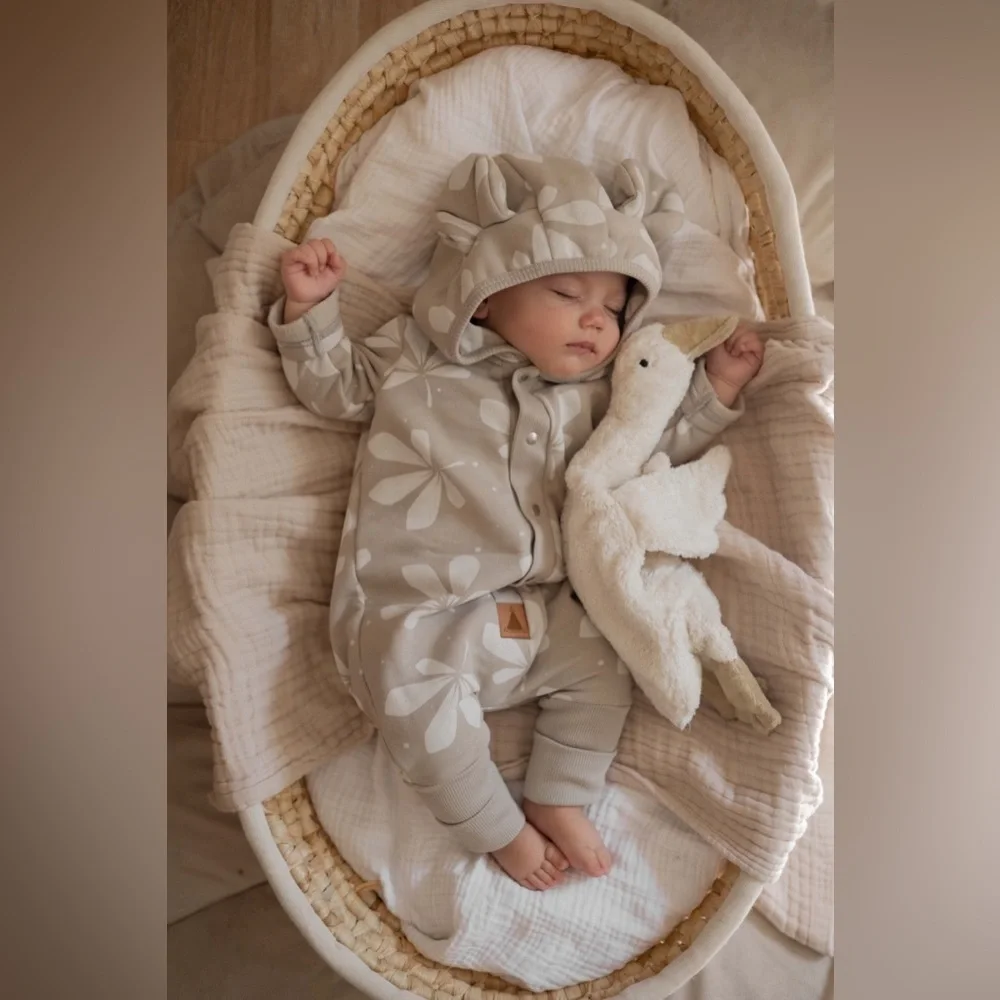 Baby Fleece Hooded Jumpsuit | Warm one piece